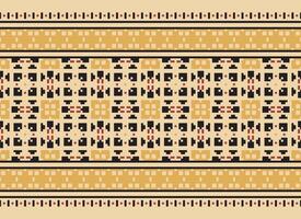 magnifique pixel motifs traditionnel populaire style, géométrique ethnique sans couture modèle vecteur illustration. conception pour traverser point, tapis, fond d'écran, vêtements, texte tissu, emballage, batique, broderie