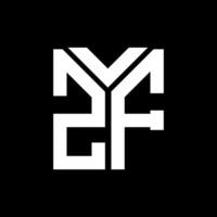 création de logo de lettre zf sur fond noir. concept de logo de lettre initiales créatives zf. conception de lettre zf. vecteur
