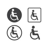 fauteuil roulant désactiver patient vecteur illustration conception