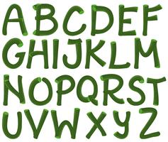 Alphabet vert vecteur