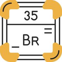 brome écorché rempli icône vecteur