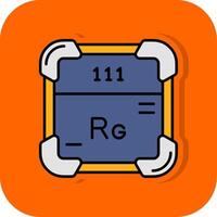 roentgenium rempli Orange Contexte icône vecteur