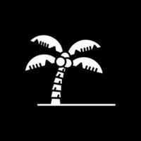 icône inversée de glyphe de palmier vecteur