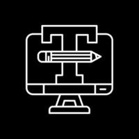 logo conception ligne inversé icône vecteur