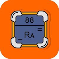 radium rempli Orange Contexte icône vecteur