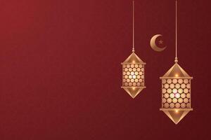 vecteur élégant luxueux Ramadan, eid al fitr, islamique Contexte décoratif salutation carte