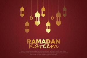 vecteur élégant luxueux Ramadan, eid al fitr, islamique Contexte décoratif salutation carte