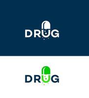 drogue logo icône marque identité signe symbole modèle vecteur