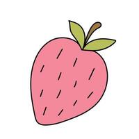 fraise. vecteur illustration dans griffonnage style