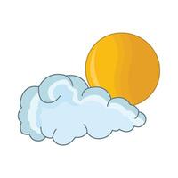 illustration de Soleil et nuage vecteur