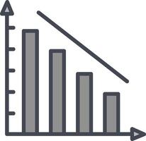 icône de vecteur de barre descendante