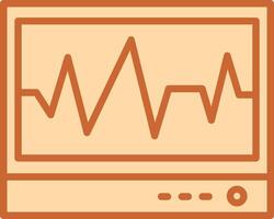 ecg vecteur icône