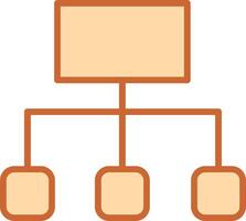 icône de vecteur d'organigramme