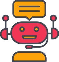 icône de vecteur de chat bot