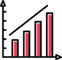 icône de vecteur de barre ascendante