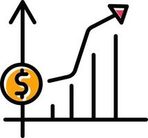 icône de vecteur d'inflation