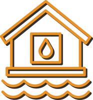 icône de vecteur de maison de l'eau