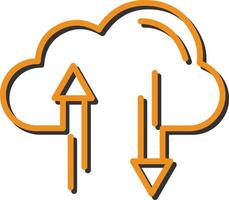 icône de vecteur de stockage en nuage