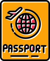 icône de vecteur de passeport