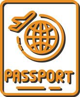 icône de vecteur de passeport