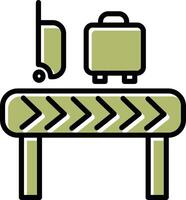 icône de vecteur de carrousel de bagages