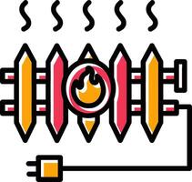 icône de vecteur de radiateur de chaleur