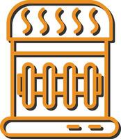 icône de vecteur de chauffage au gaz