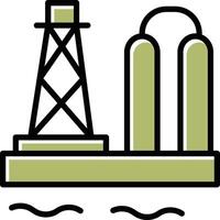 icône de vecteur de plate-forme pétrolière