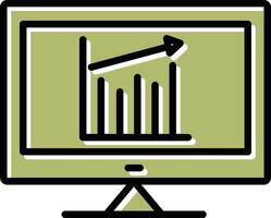 icône de vecteur graphique en ligne