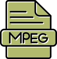 icône de vecteur mpeg