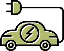 icône de vecteur de voiture électrique