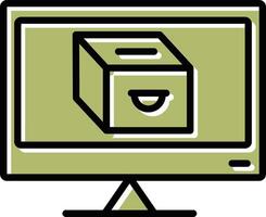 icône de vecteur de vote en ligne