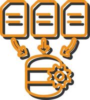 icône de vecteur de traitement de données