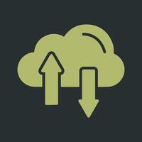 icône de vecteur de stockage en nuage