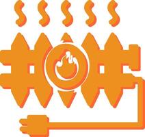 icône de vecteur de radiateur de chaleur