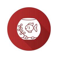 icône de glyphe grandissime design plat aquarium. pisciculture. aquarium. illustration vectorielle vecteur