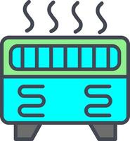 icône de vecteur de chauffage par convection