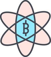 icône de vecteur de science bitcoin