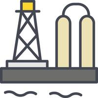 icône de vecteur de plate-forme pétrolière
