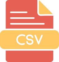 icône de vecteur csv