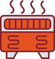 icône de vecteur de chauffage par convection