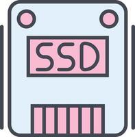 icône de vecteur ssd