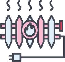 icône de vecteur de radiateur de chaleur