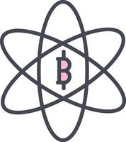 icône de vecteur de science bitcoin