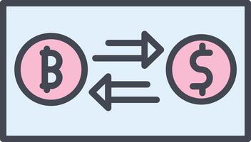 icône de vecteur d'échange d'argent