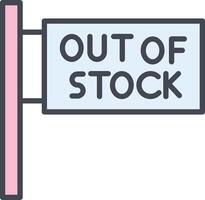 icône de vecteur en rupture de stock