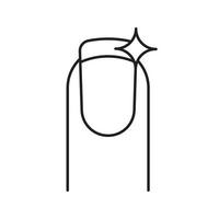 icône linéaire de polissage des ongles. illustration de la ligne mince. manucure ordinaire. symbole de contour. dessin de contour isolé de vecteur