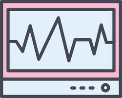 ecg vecteur icône