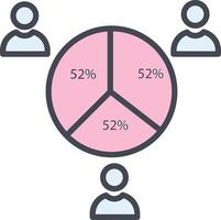 icône de vecteur de statistiques de candidat