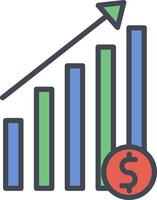 icône de vecteur de revenus